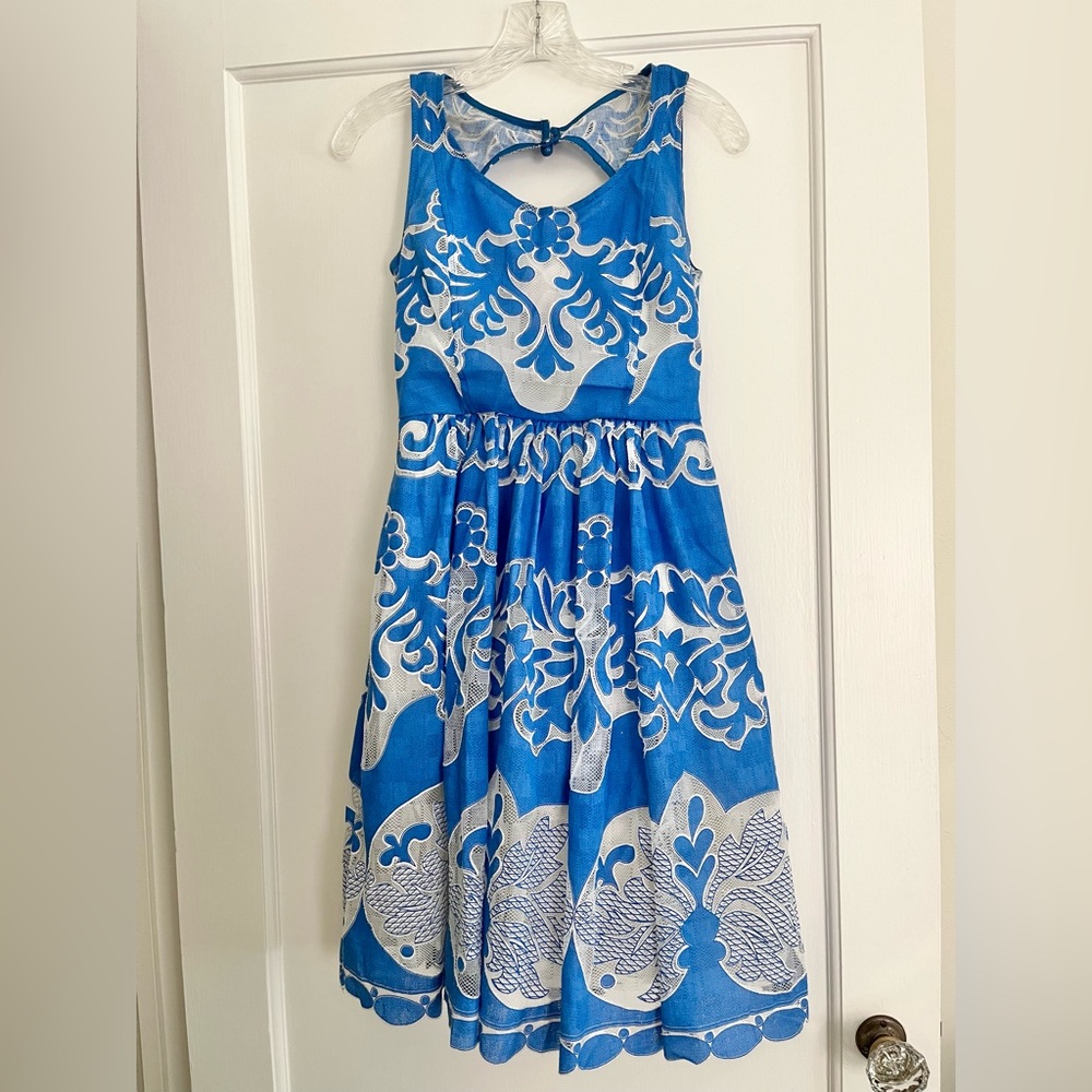 Anthropologie Plenty by Tracy Reese Azure Lace Dress